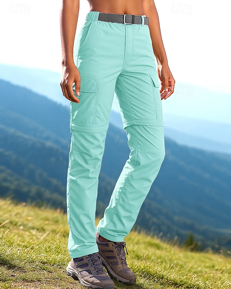 Dam Vandringsbyxor Vattentäta byxor Softshell-byxor Vår Höst Utomhus Normal Vattentät Vindtät Underdelar Ficka Elastisk midja Svart Armégrön Camping / vandring Löpning S M L XL XXL 2026 - $46.99 –P4