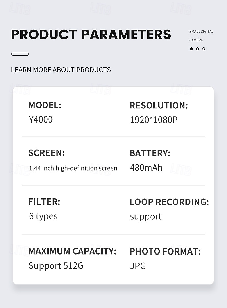 מצלמה דיגיטלית מיני רטרו HD 1080p לסטודנטים עם מחזיק מפתחות נייד, פלאש ותא סוללה נייד להקלטת תמונות ווידאו. 2025 - $32.99 –P13