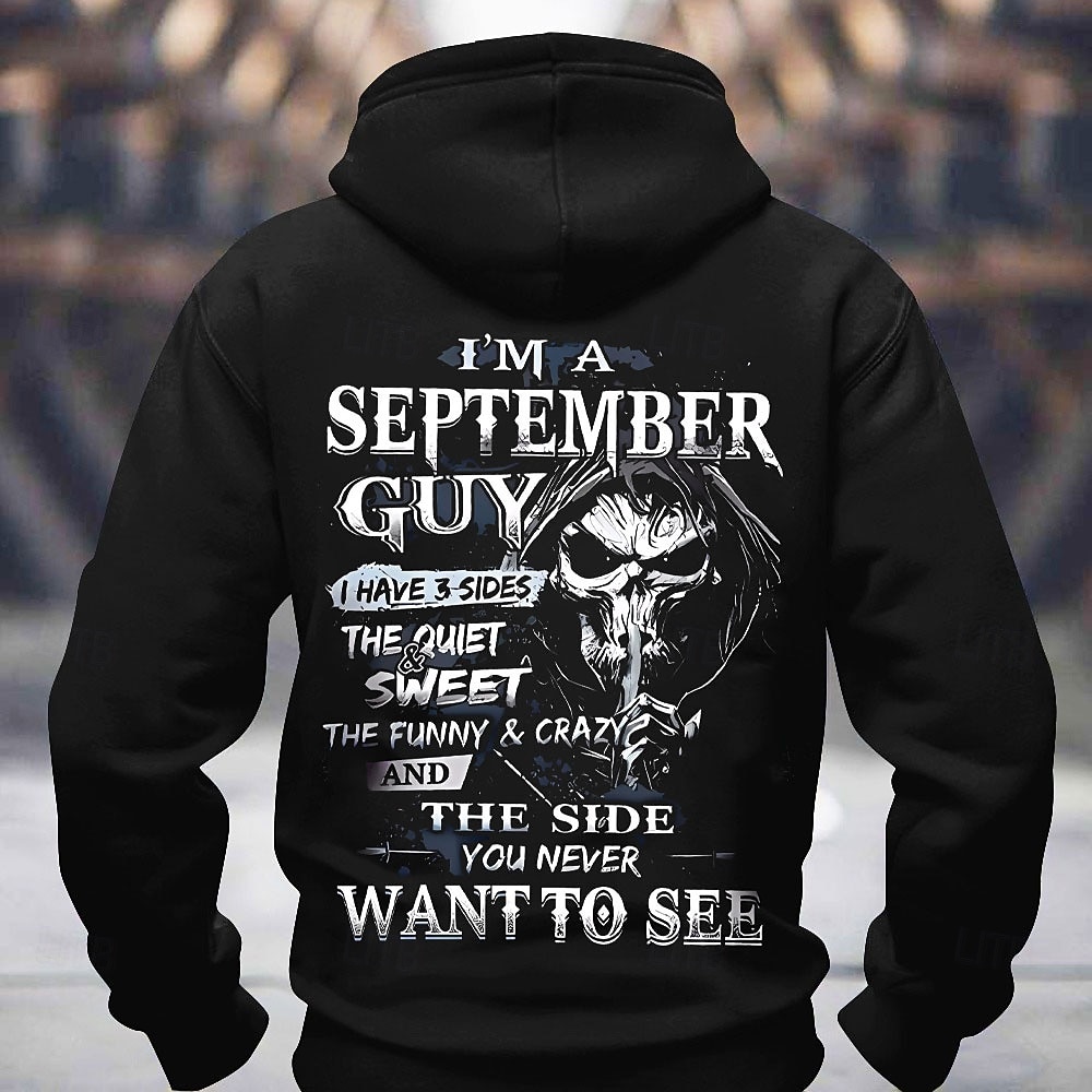 Felpa da uomo Settembre - "Ho 3 Lati Silenzioso Dolce Divertente Pazzo  Il Lato Che Non Vuoi Mai Vedere" Grafica Maniche Lunghe del 2026 a $28.99 –P1