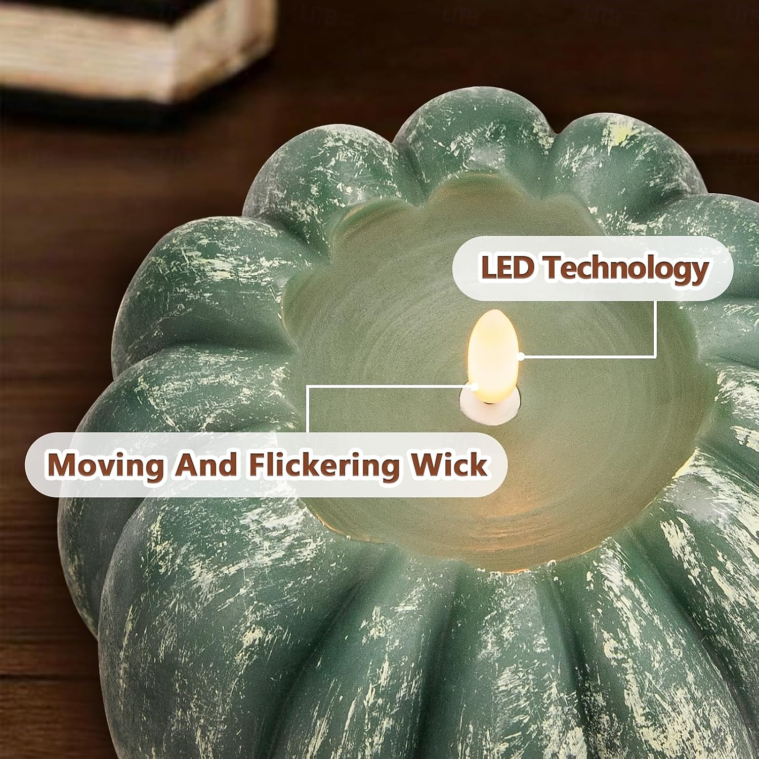 Осенняя светодиодная беспламенная свеча-светильник в виде тыквы на Хэллоуин, для вечеринки в честь Дня благодарения, для украшения рабочего стола, подвесной светильник с 8 функциями, таймером, пультом 2026 - $25.99 –P11