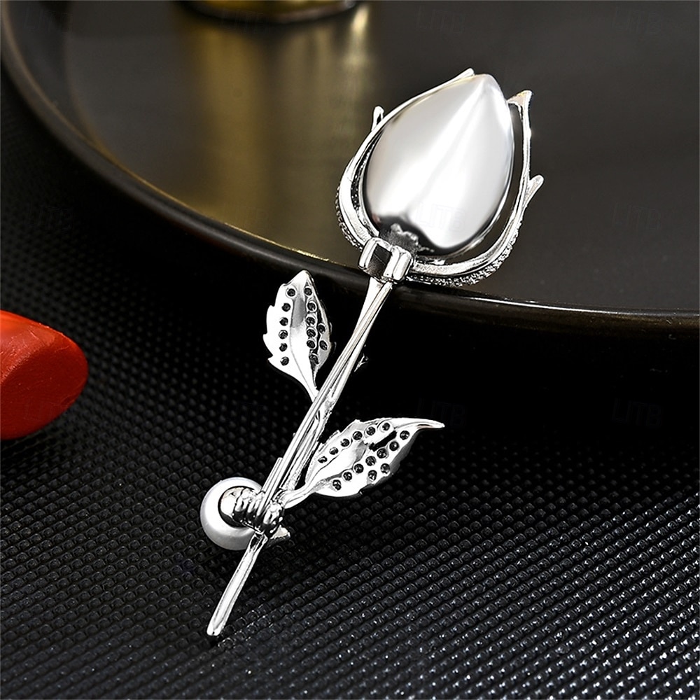 Spille Classico Retrò Fiore Moda Semplice Spilla Gioielli Argento Per Matrimonio Feste Regalo Fidanzamento Balli di fine anno Festival del 2025 a $29.99 –P2