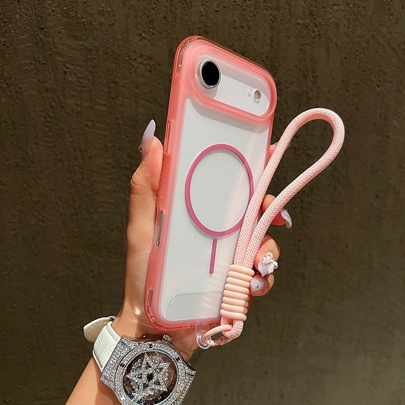 τηλέφωνο tok Για iPhone 17 Pro Max 17 Air 16 15 14 Pro Max Plus 13 Pro Max Πίσω Κάλυμμα με τον Lanyard Υποστήριξη ασύρματης φόρτισης Μη κιτρίνισμα Ρετρό TPU Ακρυλικό 2025 - $16.99 –P13