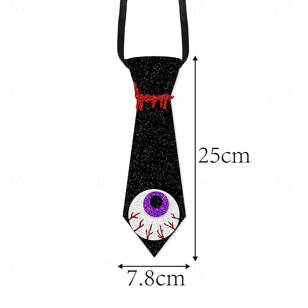 Ensemble de cravates scintillantes pour femmes à motif citrouille, araignée et chauve-souris pour Halloween - 3 pièces pour accessoires de fête costumée et de cosplay de 2025 ? $14.99 –P4