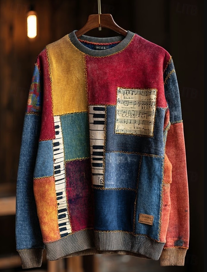 Damen Pullover Sweatshirt Patchwork Grafik Gestreift Abstrakt Lässig Langarm Rundhalsausschnitt Normale Oberteile Lässig Heim Arbeit Blau Gelb Hellgrün Rote Orange Frühling Herbst Winter 2026 - $28.99 –P3