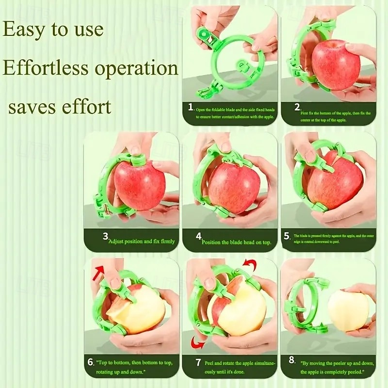 descascador de frutas – aço inoxidável 304, descascamento rápido com cabo ergonômico, adequado para maçãs, batatas &mais compacto &utensílio de cozinha durável para uso doméstico de 2025 por $7.99 –P10