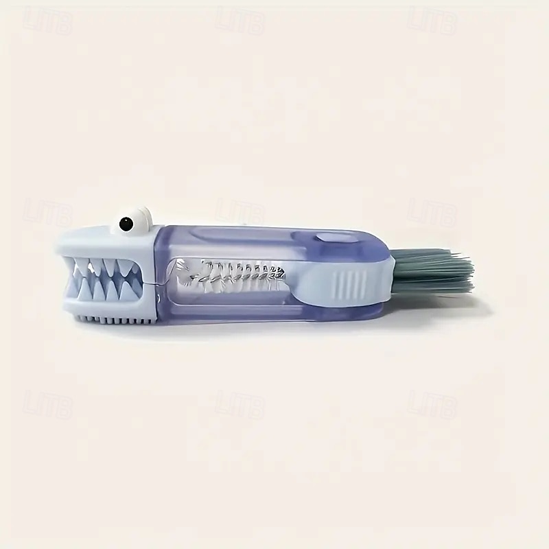 Cepillo de limpieza de cocodrilo 3 en 1 con cepillos de fregado intercambiables, juego de cepillos para limpiar grietas, para espacios reducidos entre biberones, vaso apto para biberones, ranuras y 2025 - $6.49 –P7