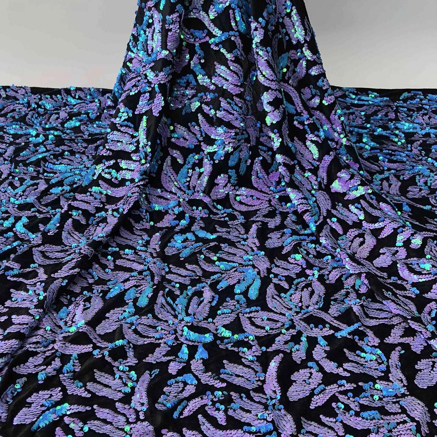 Vestido de noite preto dourado com lantejoulas evasê, elegante vestido formal para casamento formal, comprimento até o chão, um ombro só, bolso, cetim com glitter, bordado, xale 2025 de 2025 por $149.99 –P6