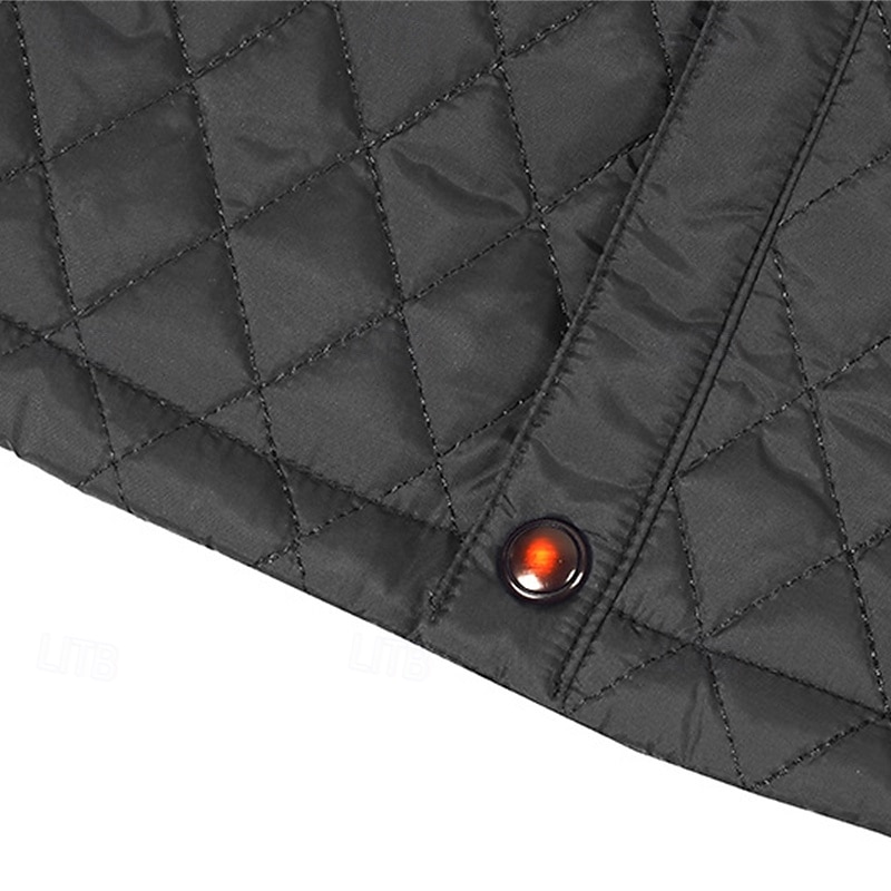 Herr Quiltad jacka Vardaglig jacka Semester Dagligen Håller värmen Lappverk Ficka Höst Vinter Färgblock Mode Klassisk Hög krage Normal Svart Blå Kaki Armégrön Jacka 2025 - $60.99 –P9