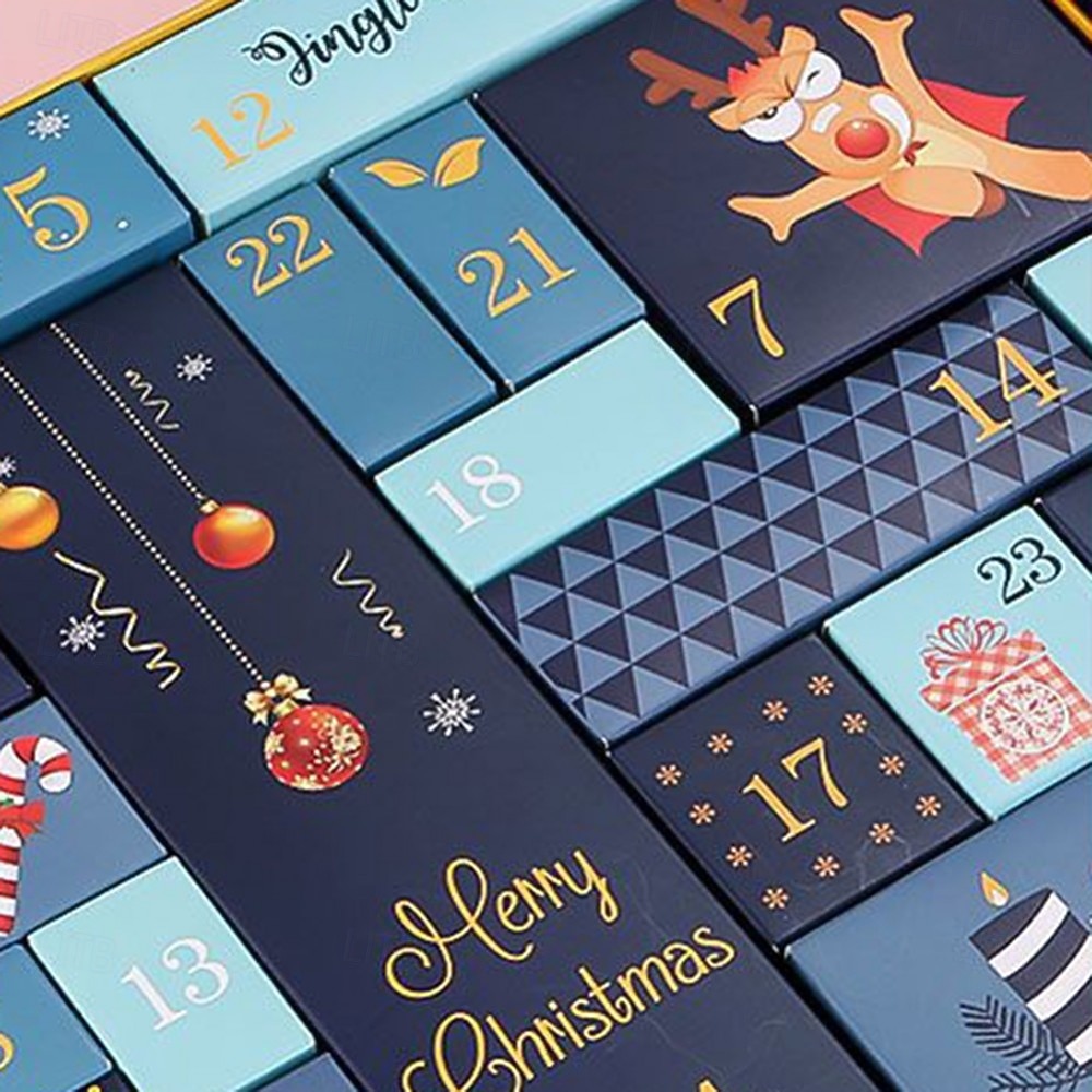 24 Grids Empty Christmas Advent Calendar Boxes DIY Refillable Christmas Blind Box 24 Days Advent Countdown Gifts Boxes Kraft Paper Candy Box New Year Decorations 2025 - $36.99 –P6