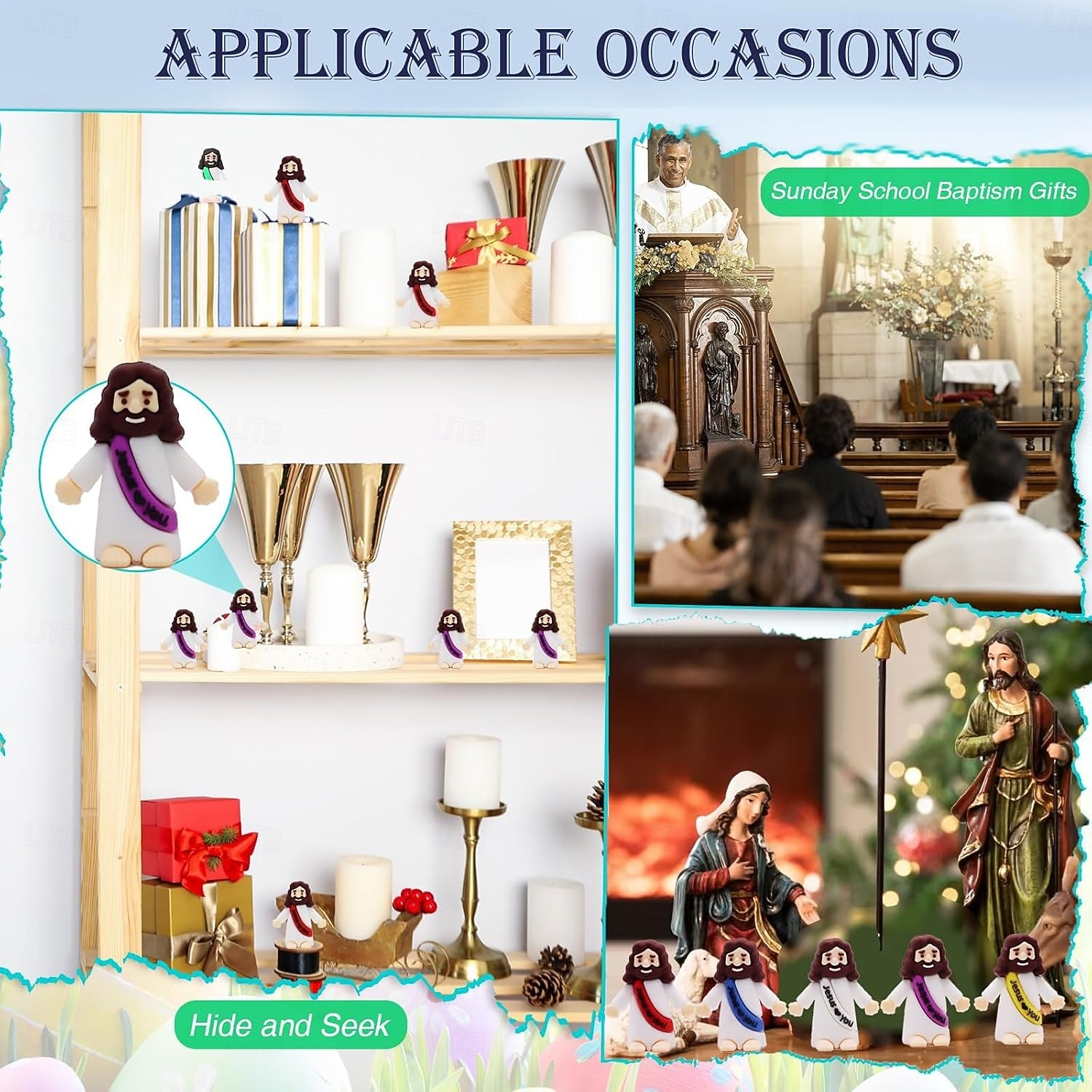 50/100pcs Little Jesus Figures, Mini Jesus Figurines in Bulk, Christmas Stocking Stuffers Gift Multicolor Tiny Jesus Figures, Miniature Figurines to Hide 2025 - $19.99 –P9