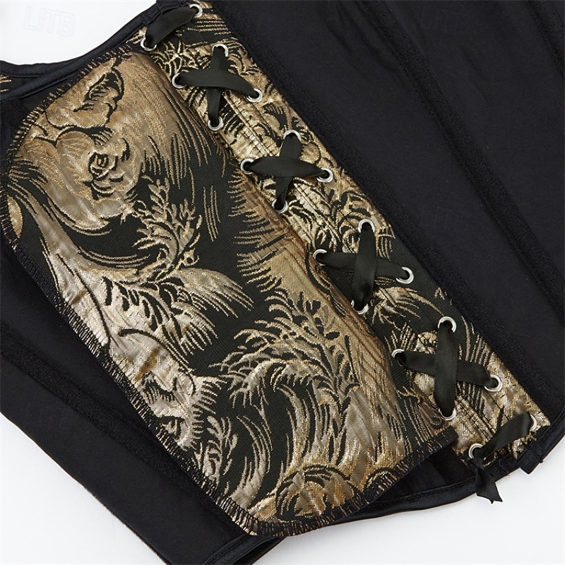 Dámské Stahovací korzet/stahovací prádlo Stahovací spodní prádlo Sexy korzet Sexy Sladký Květinový Slátanina Dovolená Párty ulice Bez rukávů Do U Zlatá černá Zlatá Jaro Podzim Na míru 2026 - $35.99 –P15