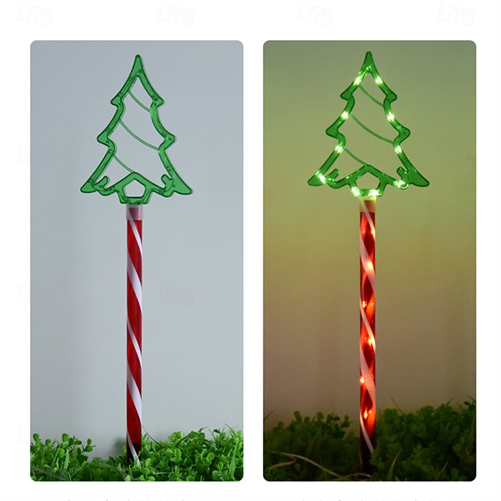 Luces solares para árbol de Navidad con 5 enchufes para insertar en el suelo, luces decorativas para jardín al aire libre, luces festivas para Navidad. 2025 - $18.99 –P5