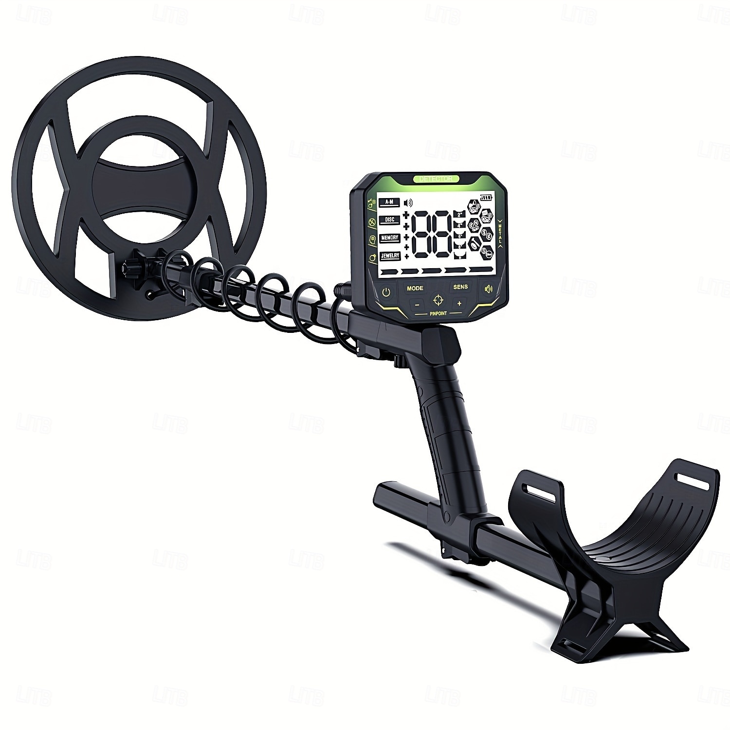 detector de metais profissional com bobina de 10" - posicionamento preciso e de alta definição para moedas &metais, display lcd, painel de controle ajustável (bateria não incluída) de 2025 por $604.39 –P8