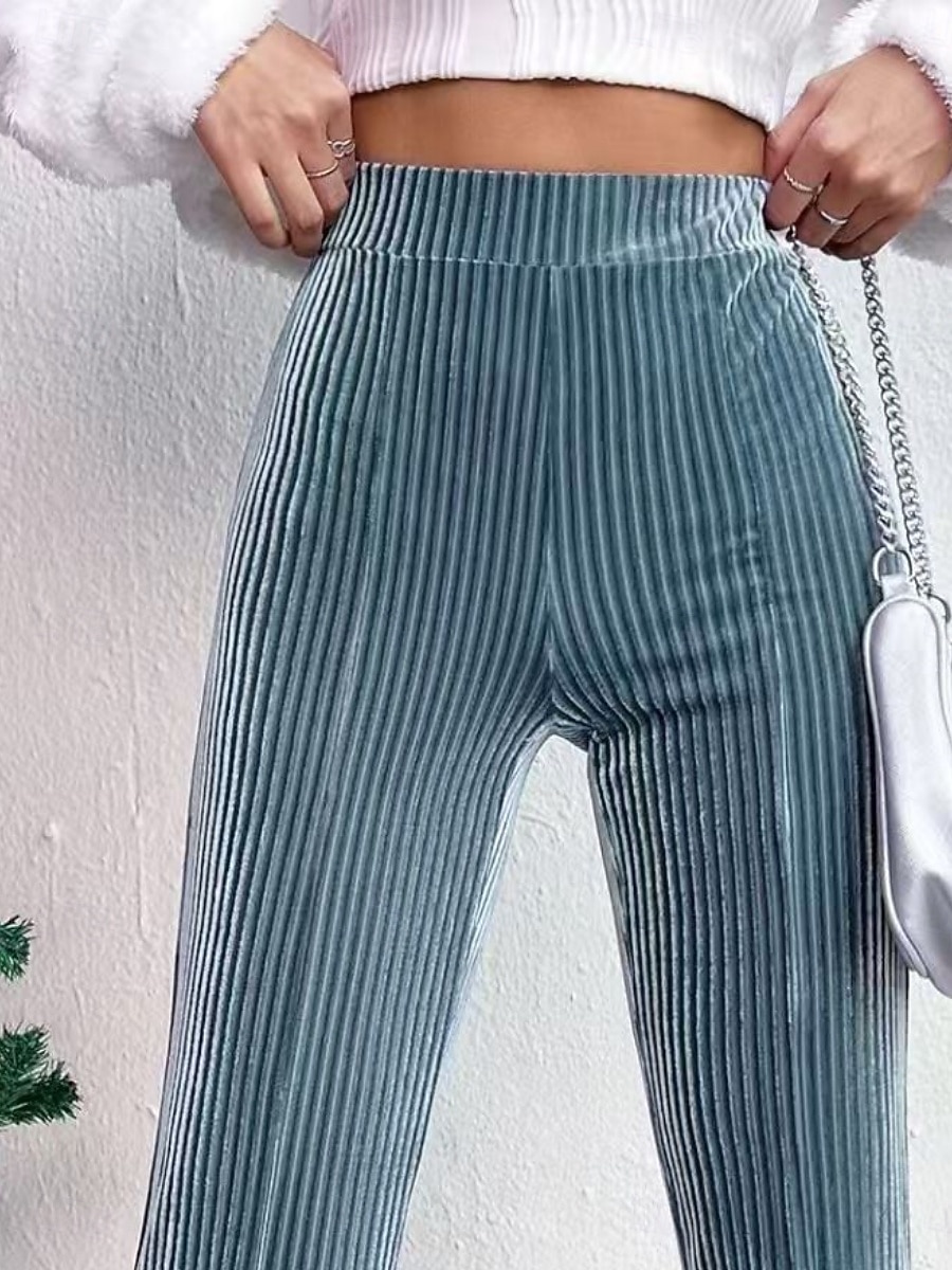 Mulheres Calça larga chinês Férias Moda Roupa de rua Comprimento total Cintura Alta Tecido Cintura elástica Confortável Macio Micro-Elástica Ao ar livre Rua Azul Verão Primavera Inverno Normal de 2025 por $24.99 –P2