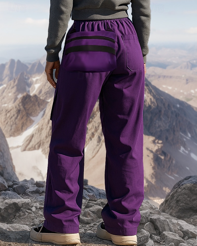 Per donna Pantaloni Cargo Pantaloni da escursionismo pantaloni da trekking Esterno Vestibilità regolare Impermeabile Antivento Pantaloni Tasca Elastico in vita Nero Rosso Campeggio / Escursionismo del 2025 a $42.99 –P2