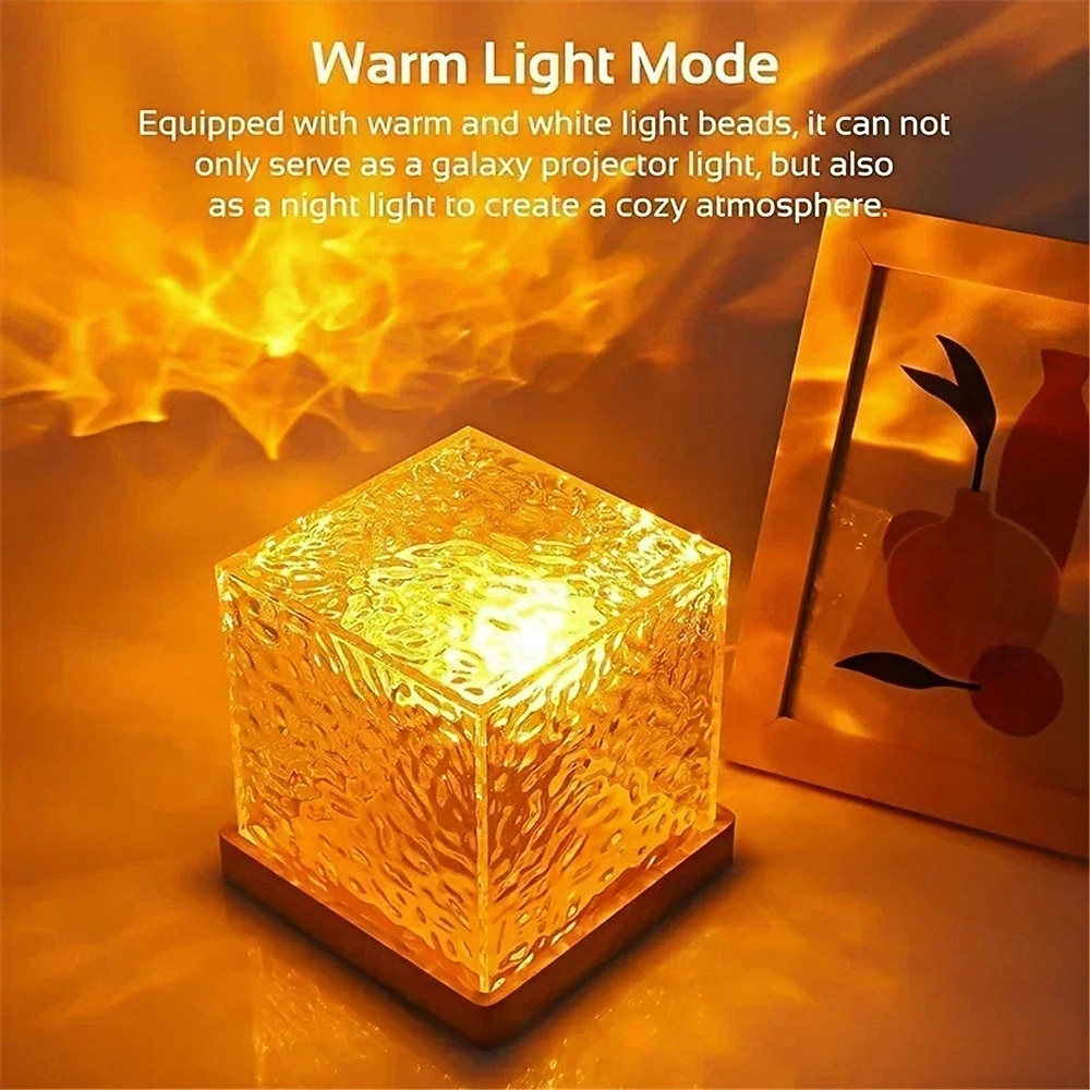 Ocean Wave Projector Light USB, 16 Colors Gradual Rotating Water Lamp with Remote Control, Beach Decor Sea Themed Northern Lights Projector for Office Bedroom Bar Restaurant 2026 - $26.99 –P6