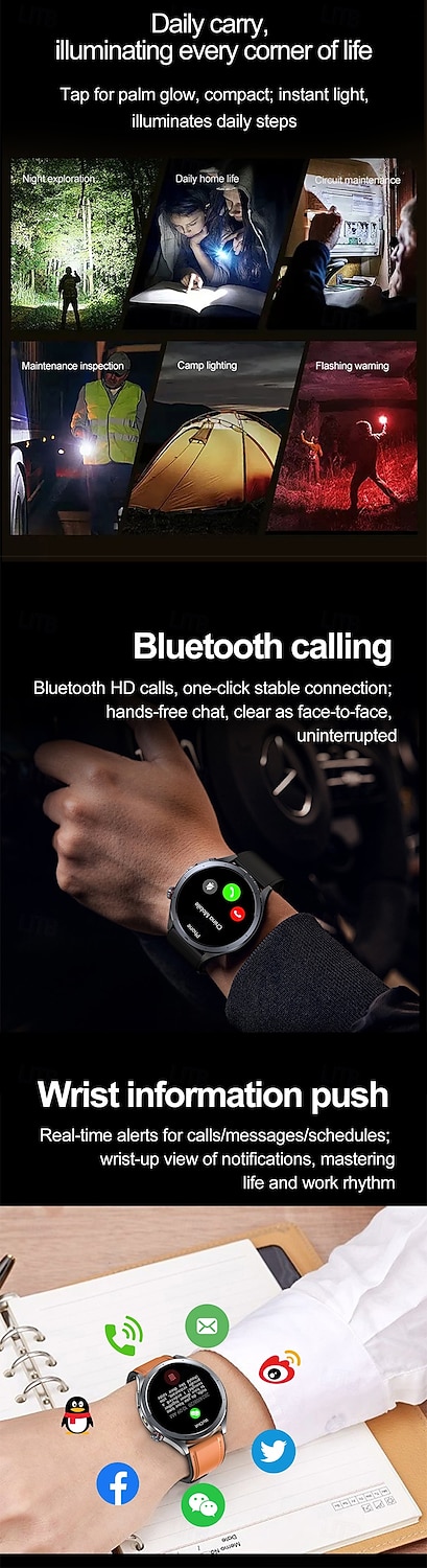iMosi ET472 Reloj inteligente 1.53 pulgada Smartwatch Reloj elegante Bluetooth ECG + PPG Podómetro Recordatorio de Llamadas Compatible con Android iOS Mujer Hombre Llamadas con Manos Libres 2025 - $62.99 –P14