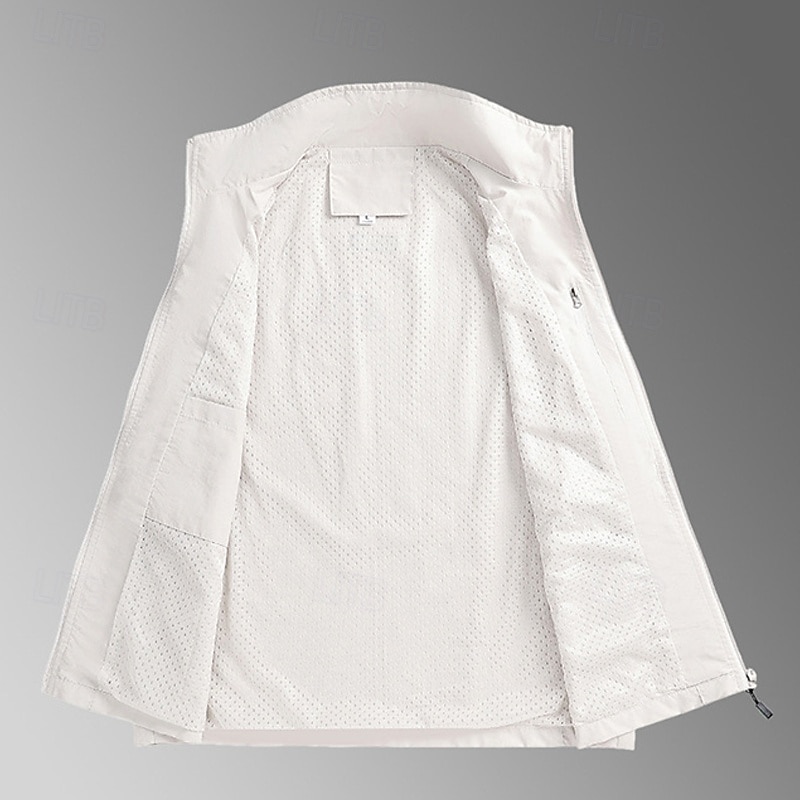 Ανδρικά Veste Gilet Γιλέκο ψαρέματος ΕΞΩΤΕΡΙΚΟΥ ΧΩΡΟΥ Καθημερινά Μοντέρνα Καθημερινό Άνοιξη Φθινόπωρο Κουμπώσου Τσέπη Νάιλον Άνετο Σκέτο Φερμουάρ Όρθιος Γιακάς Κανονικό Μαύρο Λευκό Χακί Πράσινο Χακί 2026 - $34.99 –P20