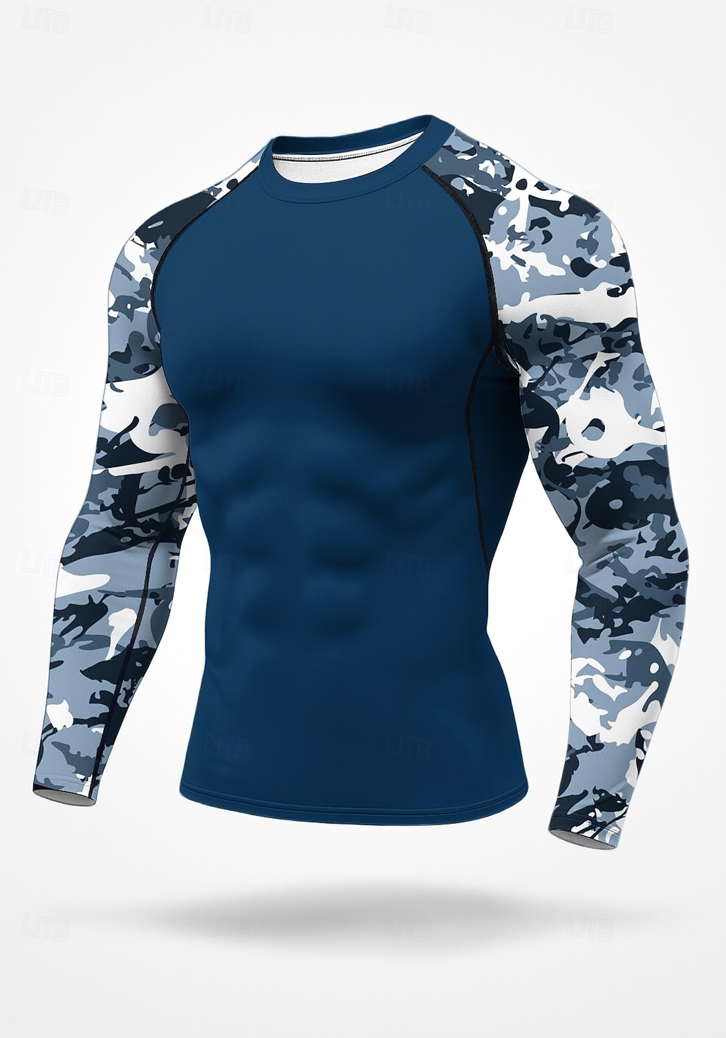 Муж. Футболка для бега Спортивная рубашка Фитнес-рубашка Рубашка тренировки Беговой верх Длинный рукав Футболка Футболка Камуфляж UPF 50 Устойчивость к УФ Мягкий Впитывает пот и влагу 2025 - $18.99 –P1