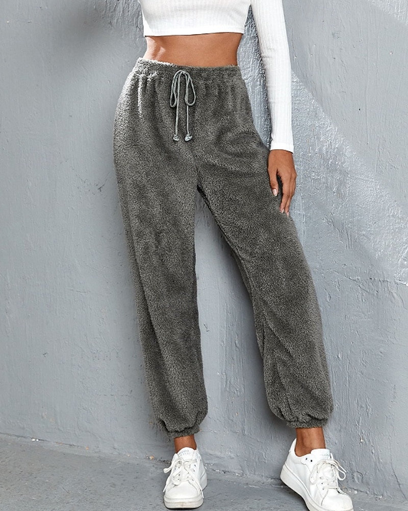 Naisten Veryttelyhousut Fleece-housut Kiinalainen Loma Vintage Katutyyli Täyspitkä Keskikorkea vyötärö Tavallinen Tasku Joustava vyötärö Pidä lämpimänä Mikrojoustava Elastinen Päivittäin ulko- Loma 2026 - $20.99 –P14