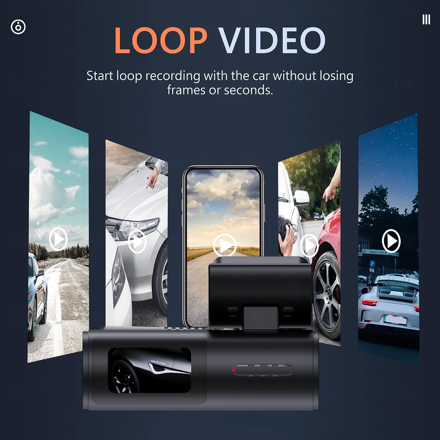 HD 4K front camera 1080P rear camera dashcam with WiFi mobile connectivity and 1.5 inch IPS screen for loop recording. 2025 - $73.99 –P9