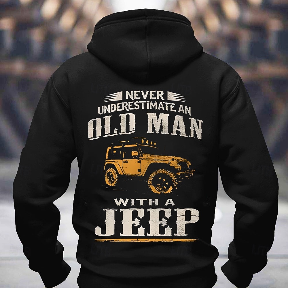 Heren Graphic Hoodie - Onderwaardeer Nooit Een Oude Man Met Een Jeep Off-Road Lifestyle 2026 - $28.99 –P2