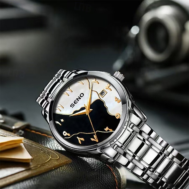 Nouvelle montre d'affaires pour hommes avec bracelet en acier de haute qualité résistance à l'eau IPX7 calendrier mode décontractée montre de poignet sportive pour hommes de 2026 ? $20.99 –P6