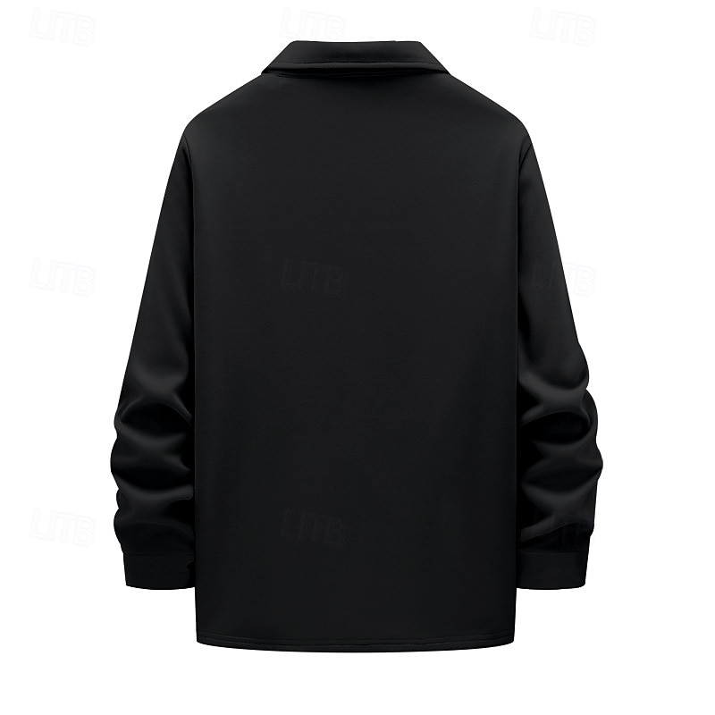 Per uomo Giacca Leggera Giacca Cargo Giacca Casual Vacanza Quotidiano Caldo Tasca Primavera Autunno Semplice Moda Classico Bavero Regolare Nero Rosso Cachi Grigio chiaro Grigio scuro Giacca del 2025 a $24.99 –P17