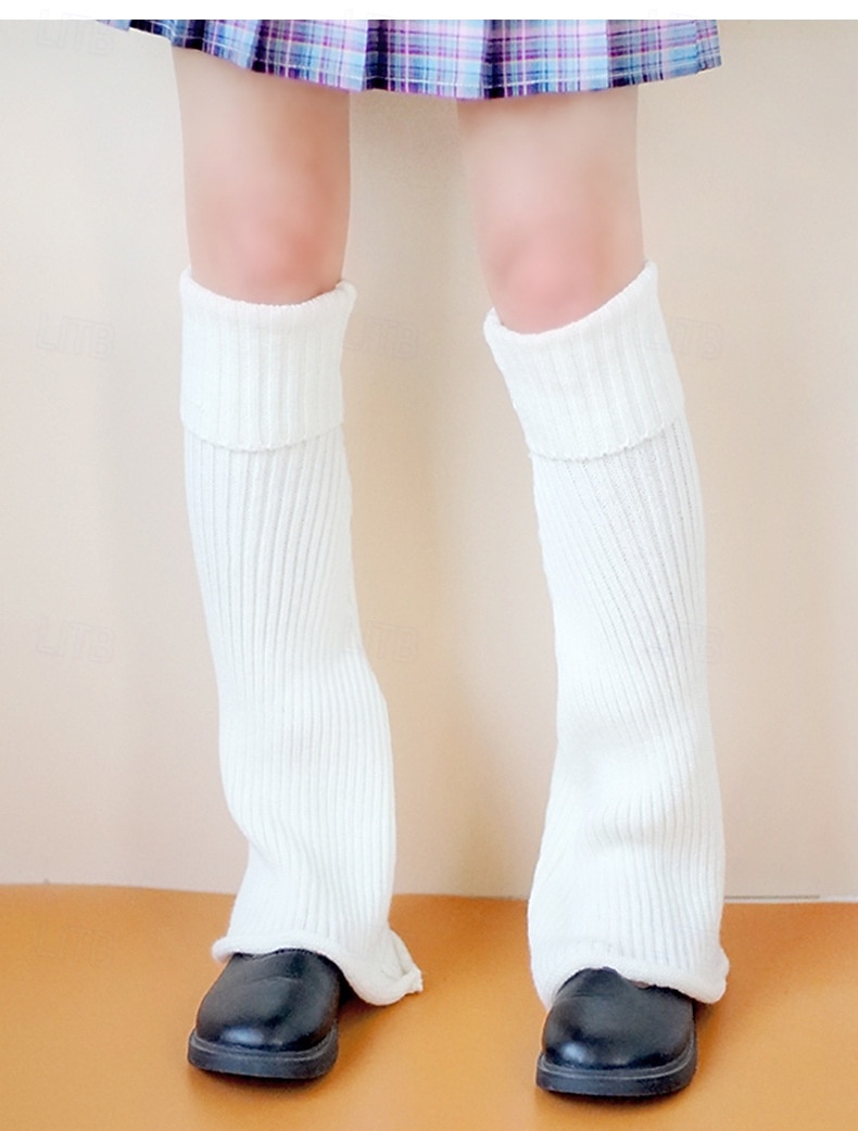 Women Knit Slouch Socks, Flared Leg Warmers for Fall and Winter, Solid Color Mid-Calf Sock Covers, Trendy Student Style Warmers 2026 - $13.49 –P1