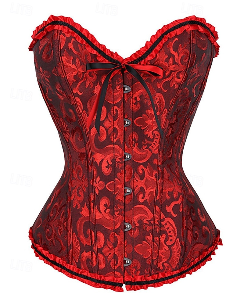 Dámské Stahovací korzet/stahovací prádlo Stahovací spodní prádlo Sexy korzet Sexy Sladký Čistá barva Krajka Dovolená Párty ulice Bez rukávů Korzet Černá Bílá Rubínově červená Jaro Podzim Na míru 2026 - $32.99 –P1