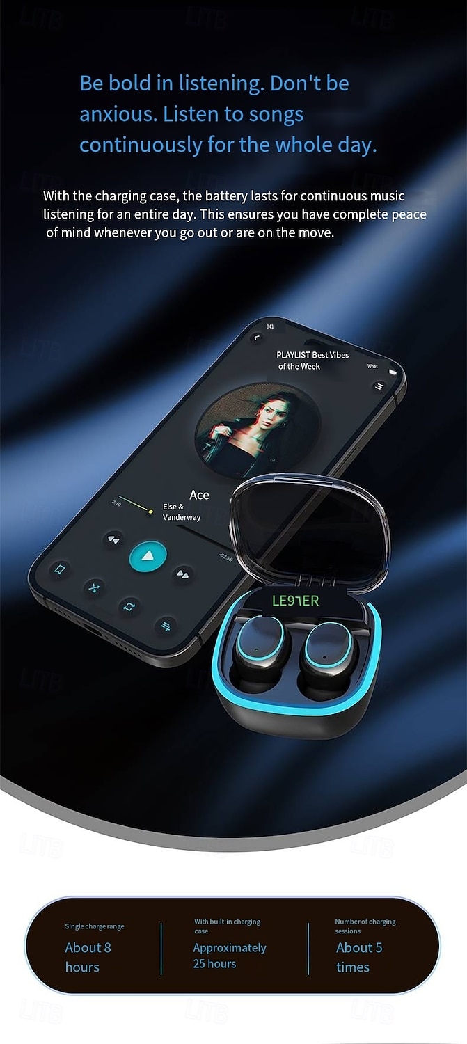 X1 True Wireless Headphones TWS Earbuds In Ear Bluetooth 5.3 Sports for Apple Samsung Huawei Xiaomi MI Gym Workout Outdoor Trekking Office Business Valentine's Day Gift 2026 - $19.99 –P9
