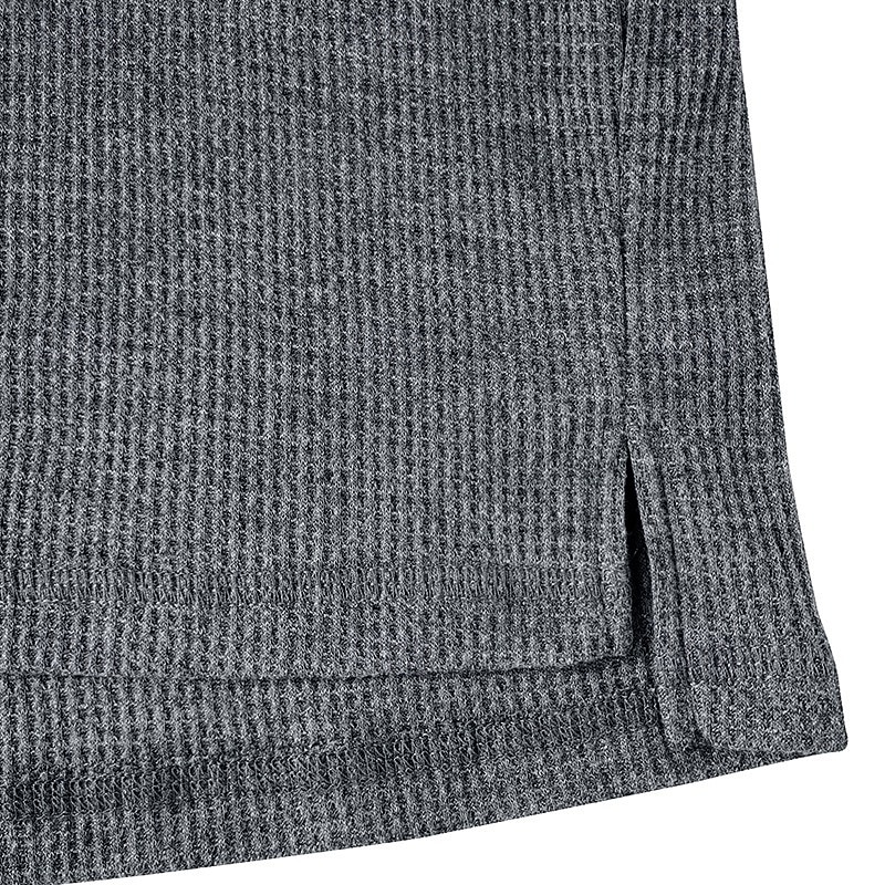 Men's Waffle Shirt T Shirt Tee Top Long Sleeve Shirt Long Sleeve Crew Neck Spring &  Fall All Seasons Plain Fashion Designer Basic 2 Piece Knitted Multi-pack Casual Vacation Street White+Black Top 2026 - $39.99 –P14