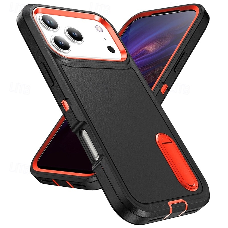 2025年 電話 ケース 用途 iPhone 17 Air 16 15 14 Pro Max Plus 16e 13 Pro Max バックカバー キックスタンド 耐衝撃 レトロ風 TPU PC コレクション – $10.99 –P8