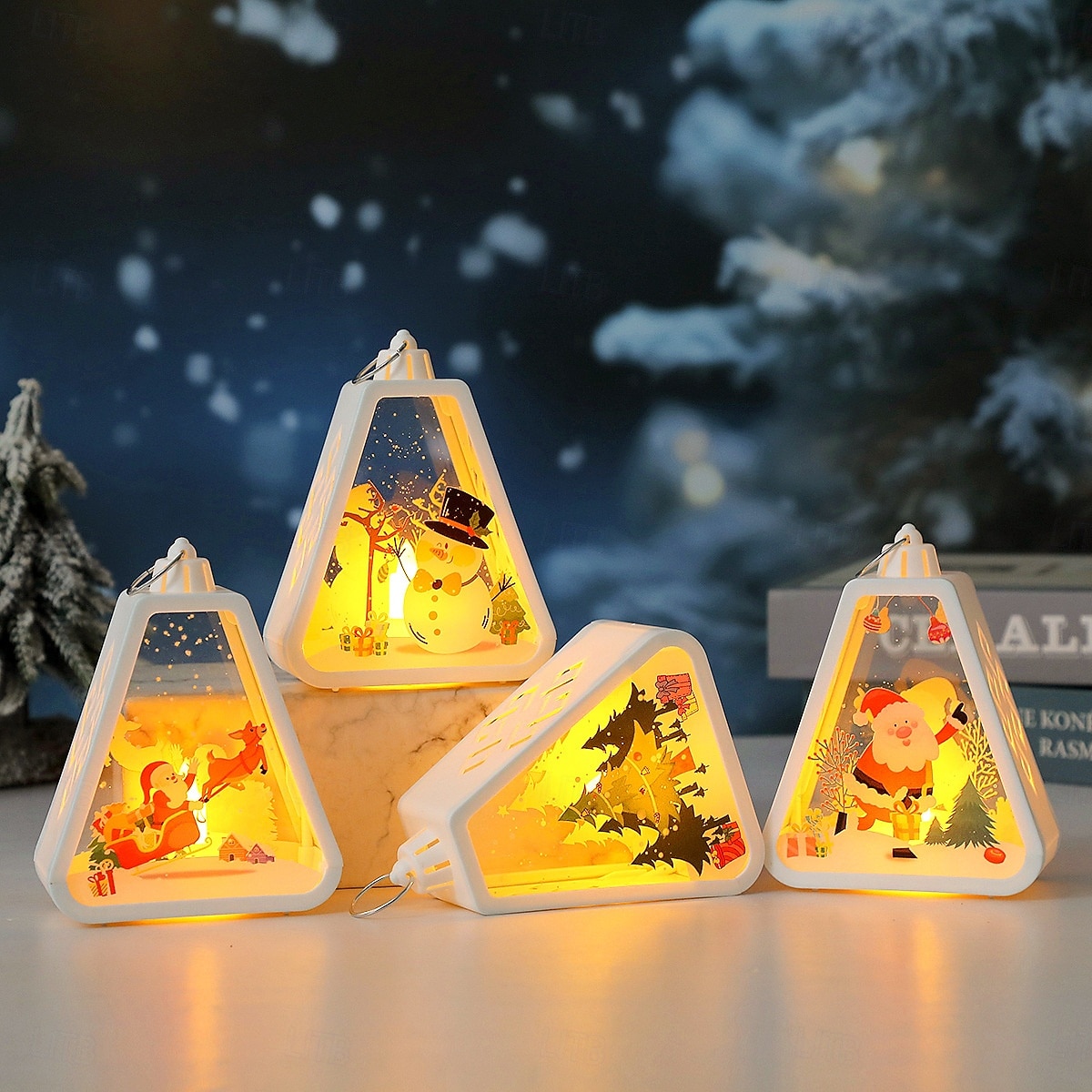 1 kpl 13 * 10 cm jouluinen led-elektroninen kynttilä retro-tuulivalo riippuva lyhty sisä- ja ulkokäyttöön kokoontumispöytäilmakehä koristevalo pieni lehtivalo ag10 * 3 paristoa 2025 - $3.49 –P9