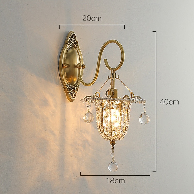 κρυστάλλινα φωτιστικά τοίχου εσωτερικού χώρου από ορείχαλκο LED σε σκανδιναβικό στιλ σαλόνι καταστήματα καφετέριες ατσάλινο φωτιστικό τοίχου 110-240v 2026 - $240.59 –P5