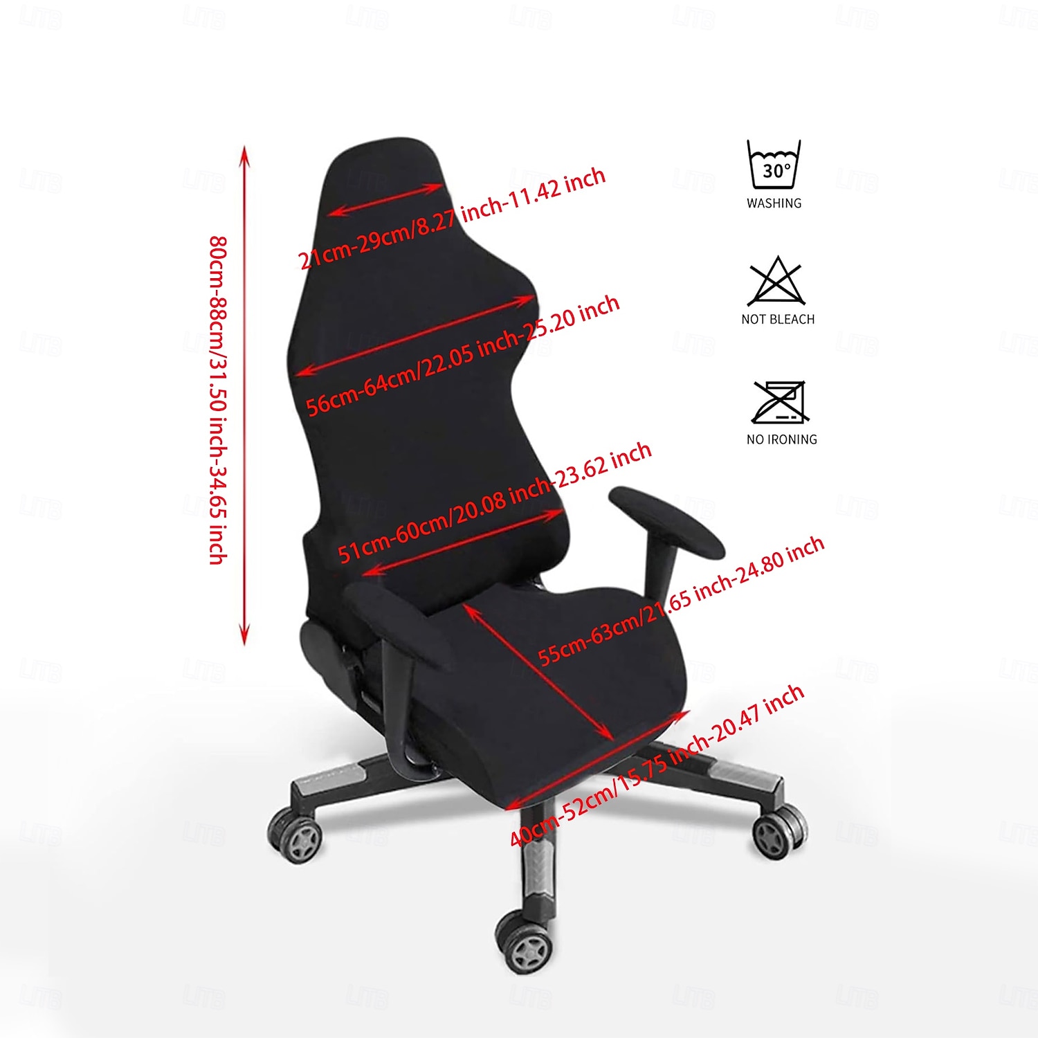 Plain Milk Silk Gaming Chair Cover, Elastic and Dust-Proof Slipcover, Suitable for Computer Gaming, Internet Cafes, and Competitive Seating 2025 - $14.49 –P1