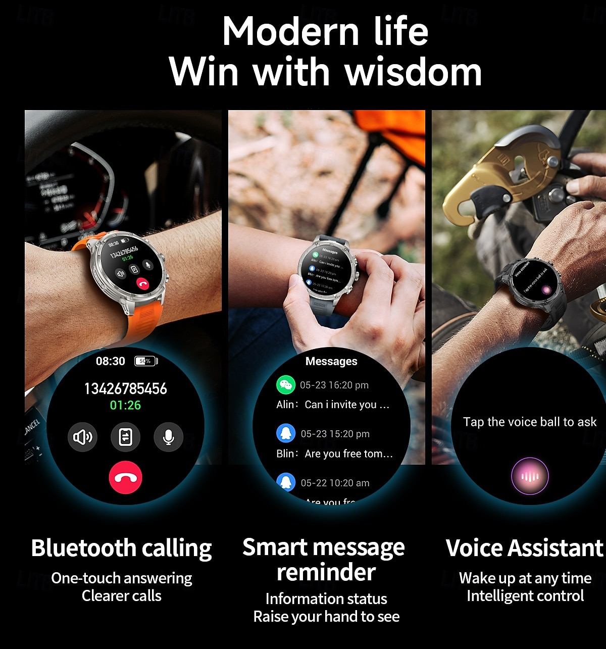 V99 Smart Watch 1.85 inch Smartwatch Fitness Running Watch Bluetooth Pedometer Call Reminder Fitness Tracker Compatible with Smartphone Unisex Long Standby Hands-Free Calls Waterproof IP 67 52mm 2026 - $66.99 –P13