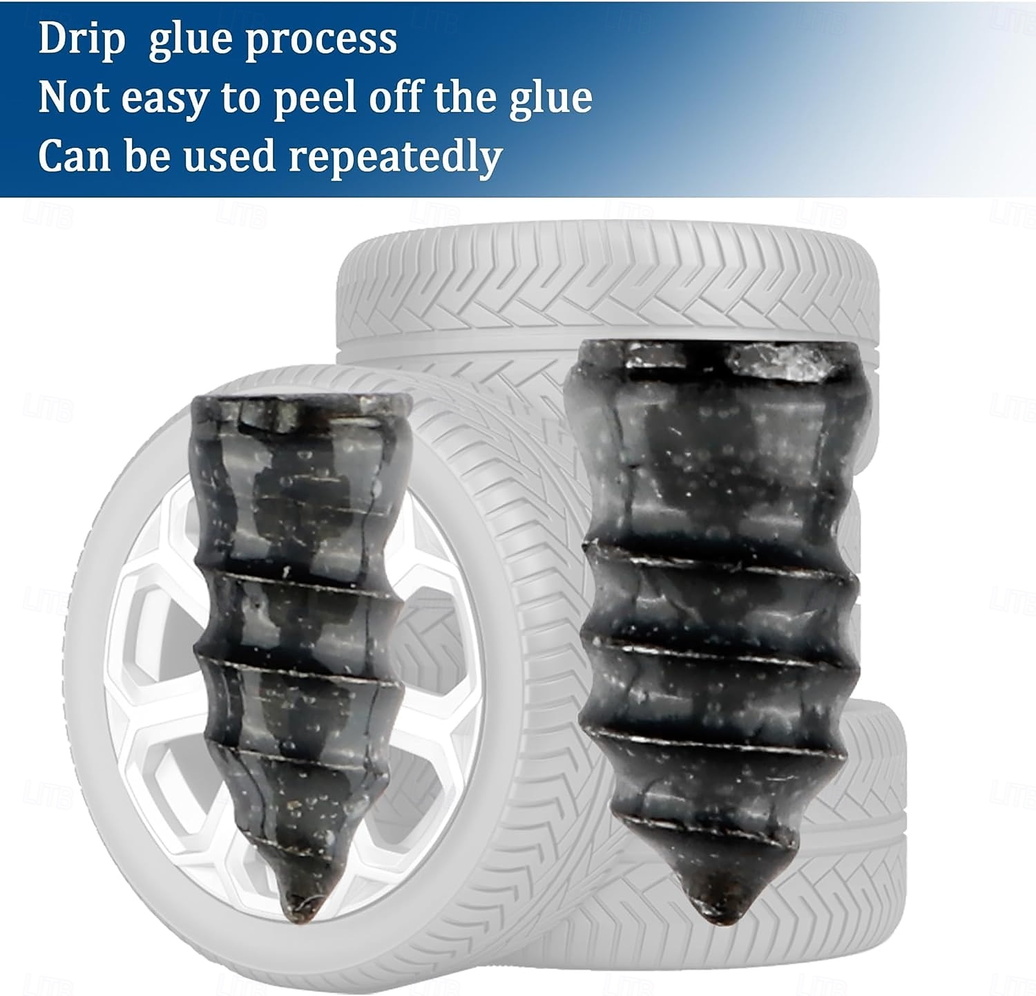 100 db gumiabroncs javító gumiszeg, gumiabroncs javító gumicsavarok fekete színben, gumiabroncs csavardugó, gyorsszerszám önkiszolgáló gumiabroncs javító szeg autó motorkerékpár gumiabroncshoz, 2025 - $19.99 –P8