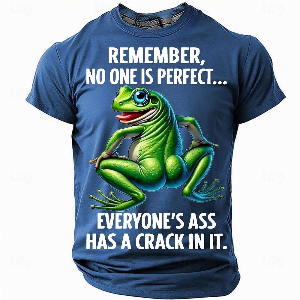 בגדי ריקוד גברים צפרדע סלנג מצחיק חולצה קצרה שרוולים קצרים חולצה קצרה הדפסת תלת מימד צווארון עגול קצר חולצה אופנתי יומי רחוב יומי שחור אודם פול קיץ אביב ביגוד S M L XL XXL XXXL 2025 - $19.99 –P2