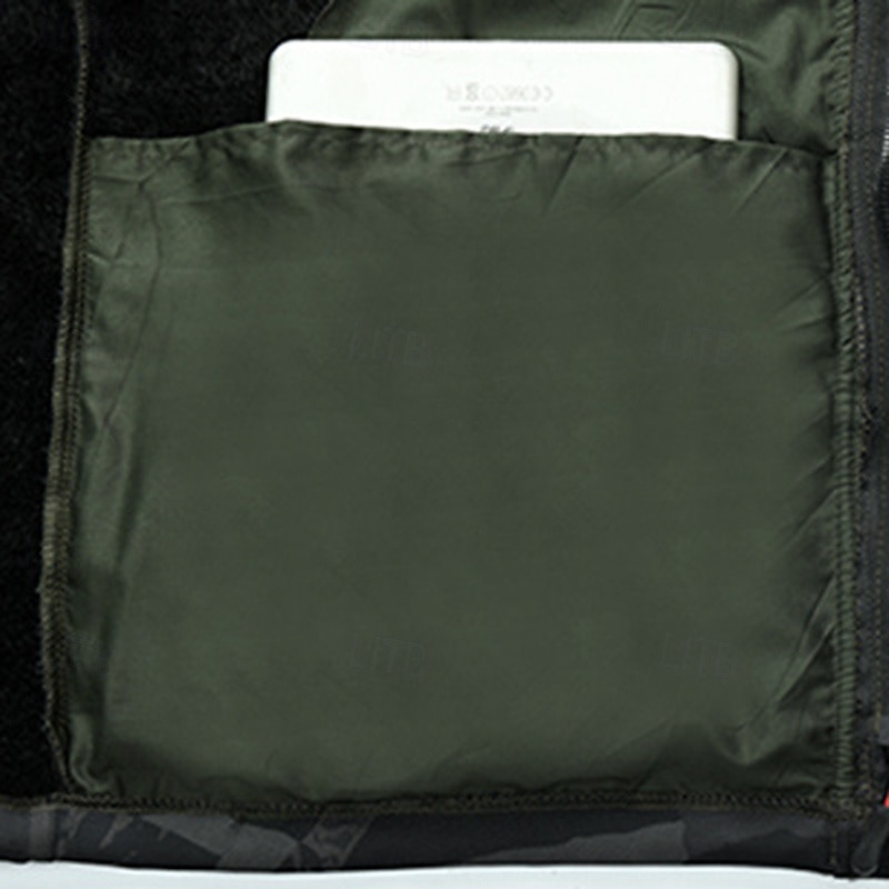 Per uomo Giacca da escursionismo Giacca in Pile Giacca imbottita Set termico Inverno All'aperto Mimetico Calore Termico Impermeabile Antivento Top Nero Verde del 2025 a $69.99 –P6