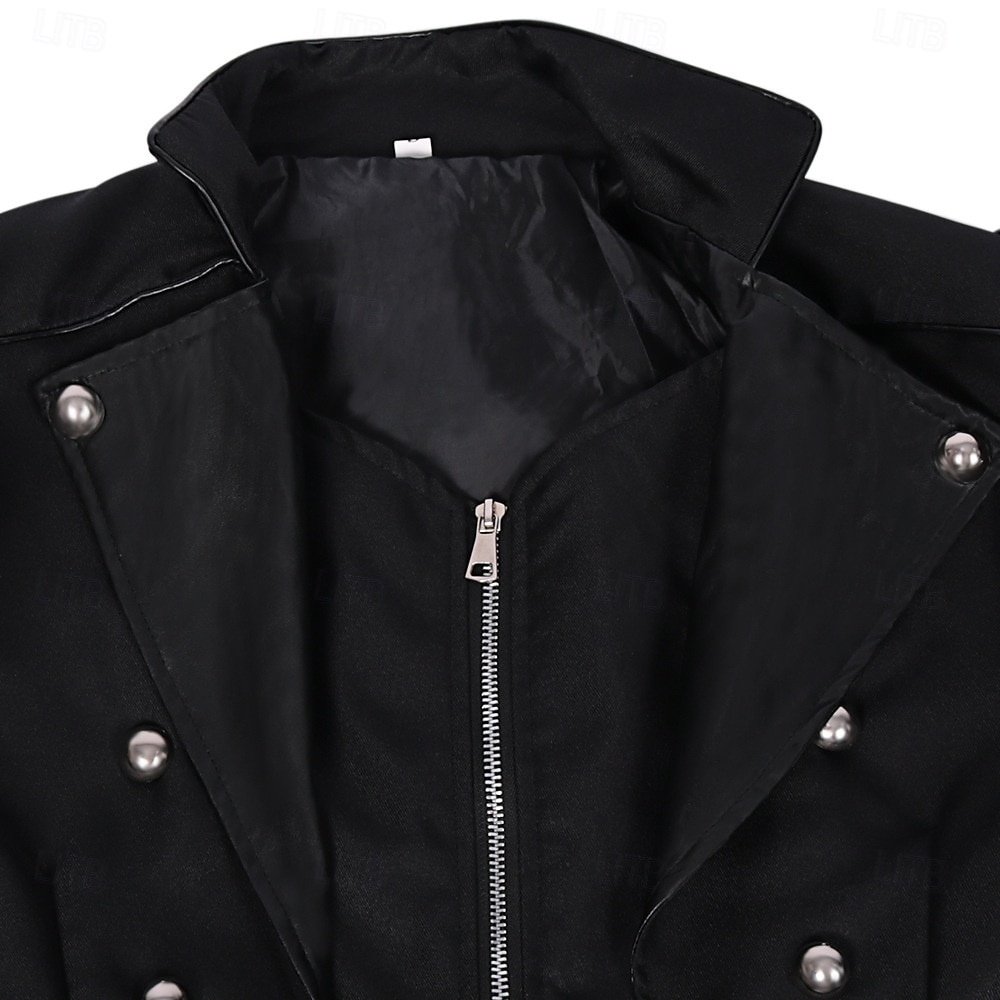 Retrò Vintage Punk & Gotico Steampunk Cappotto Trench Abbigliamento esterno Vampiro Nobile Costume Per uomo Halloween Carnevale Performance LARP Fiera Rinascimentale Adulti Cappotto del 2026 a $61.99 –P6