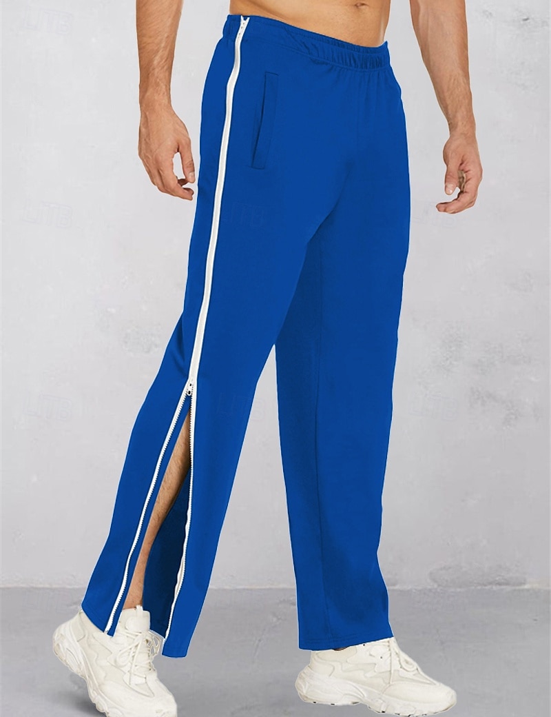 Miesten Veryttelyhousut Jogger Revi pois housut Housut Suorat lenkkeilyhousut Kurenauha Vetoketju Joustava vyötärö Väripalikka Mukavuus Hengittävä Kausaliteetti Päivittäin Pyhäpäivä Urheilu Muoti 2025 - $19.99 –P7