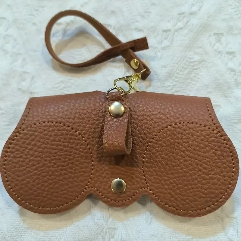 Мягкая кожаная сумка для солнцезащитных очков, 5 пар, портативный футляр для очков для женщин и мужчин, мягкий войлочный органайзер для очков с ремешком 2025 - $15.99 –P12