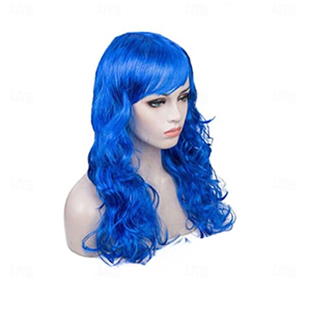 parrucche lunghe colorate, parrucche ondulate per feste, parrucche colorate ricce per donne, decorazioni per feste di addio al nubilato, bomboniere, feste extra al neon del 2025 a $17.49 –P6