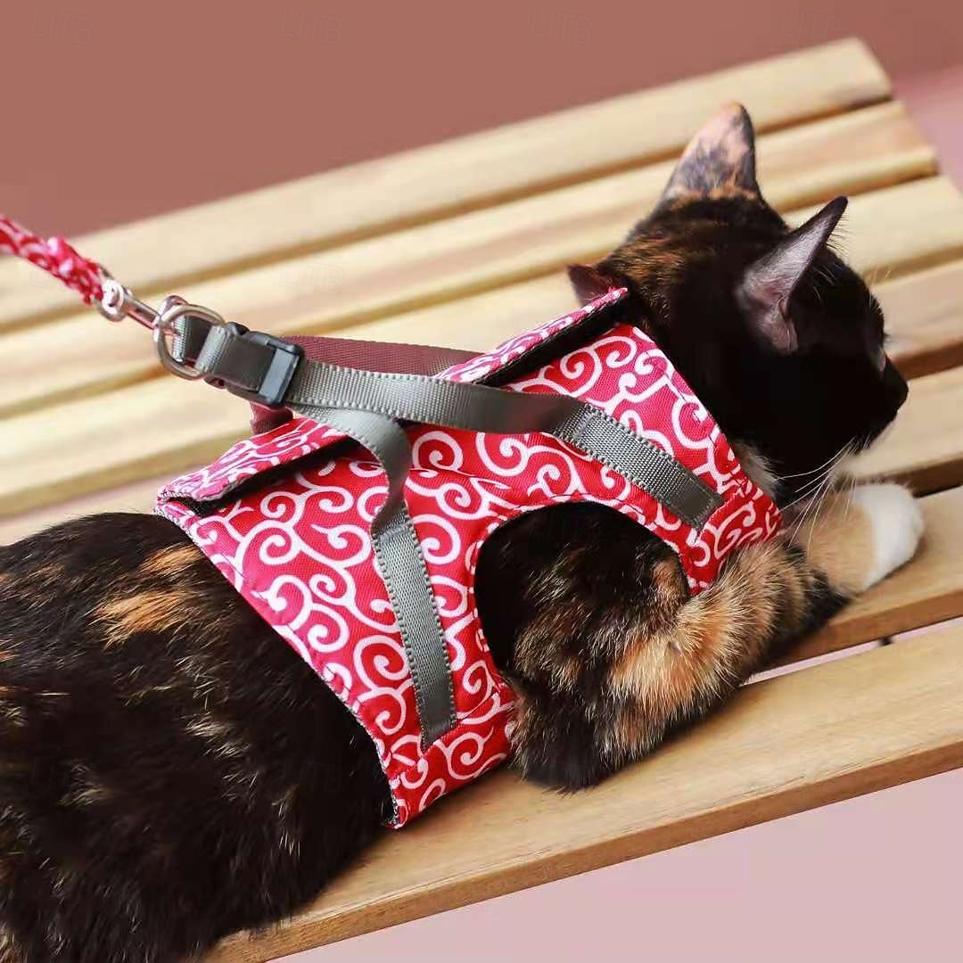 Cat Dogs Vest Harness and Leash, Anti-Break Away Chest Strap, Cats Clothes, Breathable Cat Harness Set, Escape Proof Soft Adjustable Vest Harnesses for Cats for Girl & Boy Cat Walking 2025 - $16.49 –P5