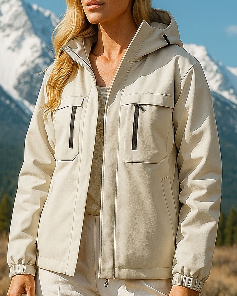 Damen Wanderjacke Daunenjacke Thermojacke Außen Thermik Warm Wanderoutfits Wanderbekleidung Winter Herbst Oberteil Angeln Camping / Wandern / Höhlenforschung Laufen Patchwork Schwarz Weiß Rosa 2026 - €58.99 –P5