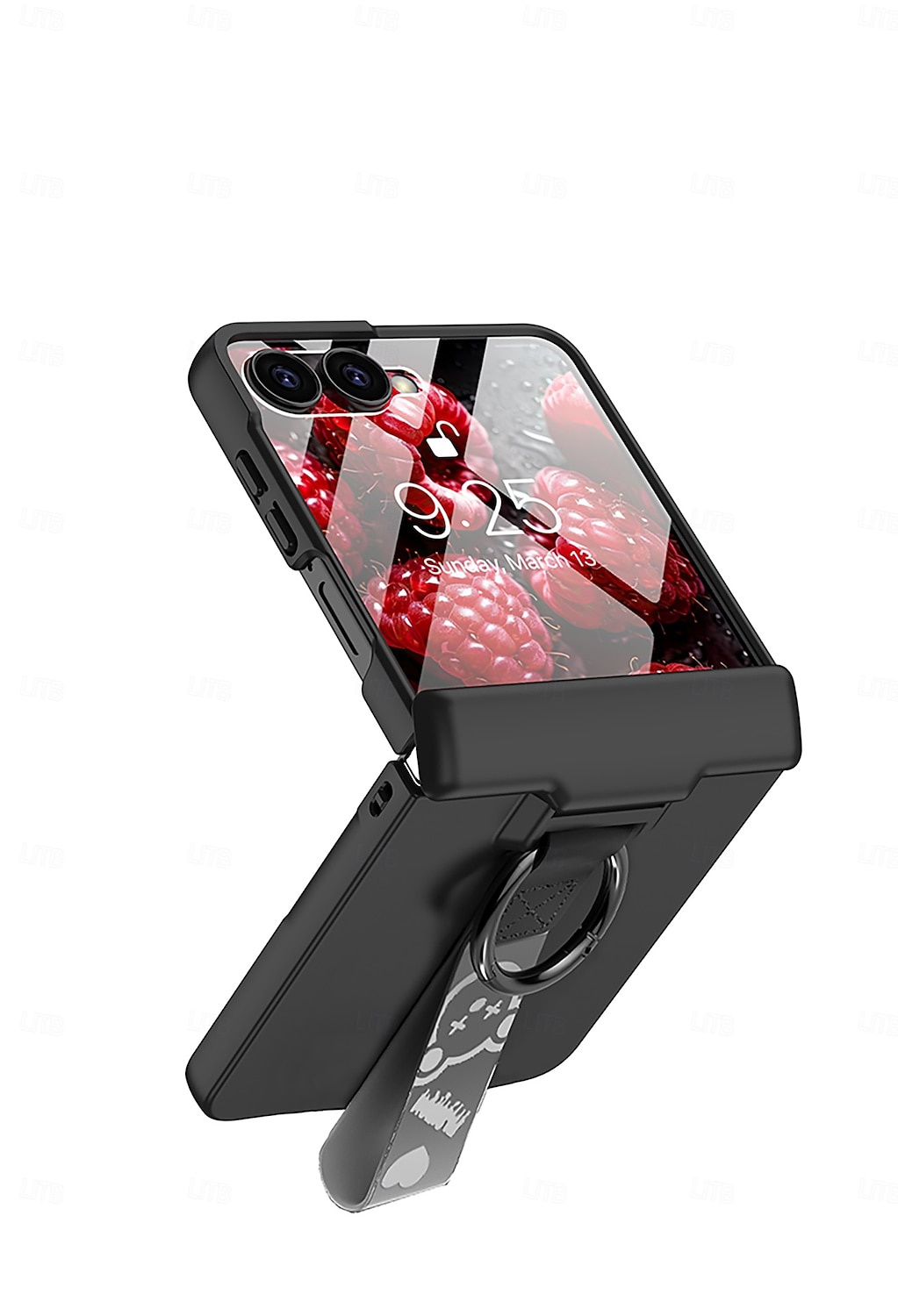 telefone Capinha Para Samsung Galaxy Z Flip 7 Z Virar 6 Z Flip 5 Capa traseira e protetor de tela Suporte para carregamento sem fio com pulseira Retro PC de 2025 por $24.99 –P6