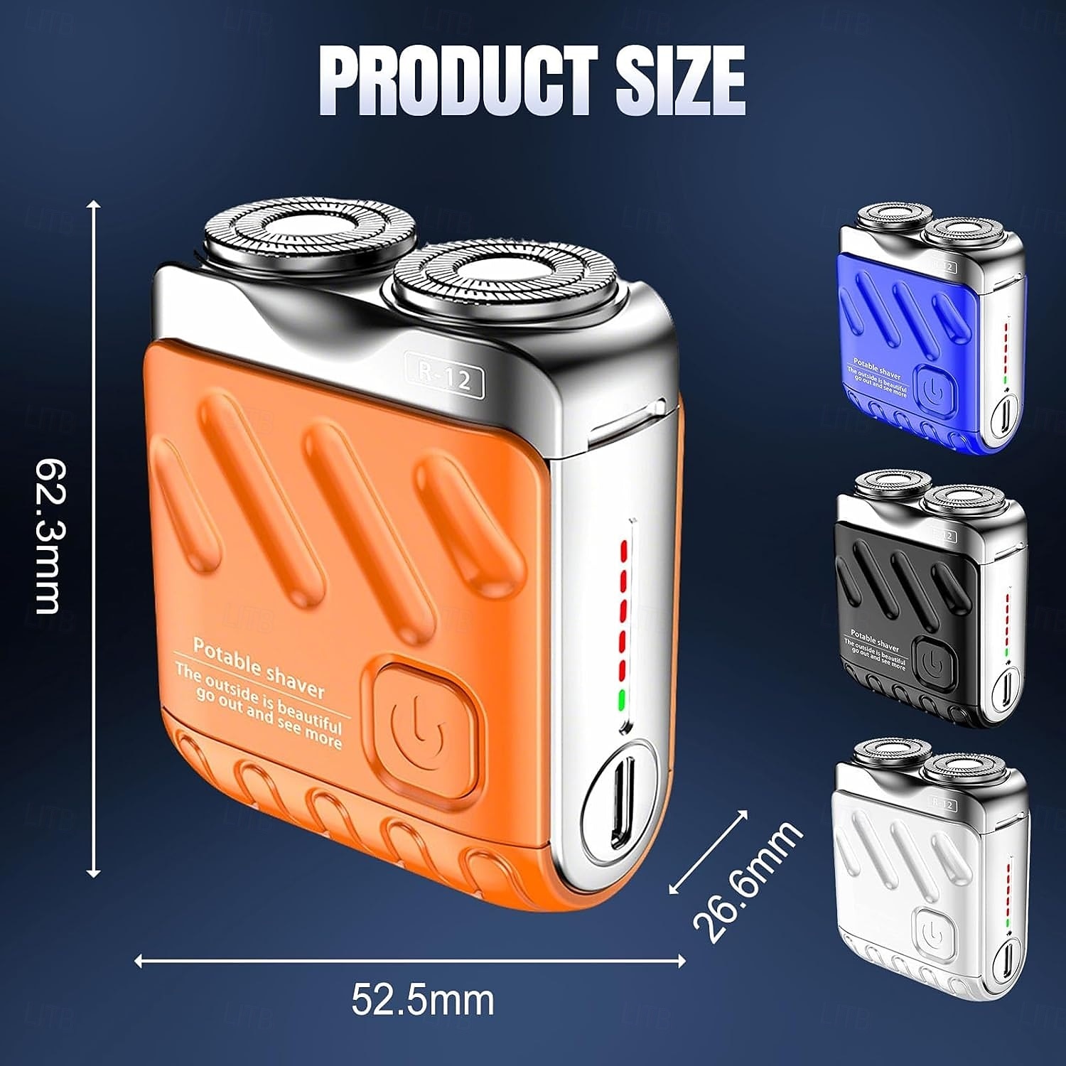 Bærbar roterende elektrisk barbermaskin med dobbel ring, mini-skjeggbarbermaskin med koffertdesign, vanntett reisebarbermaskin for menn, hurtiglading med lang batterilevetid og magnetisk kutter med 2026 - $19.99 –P9