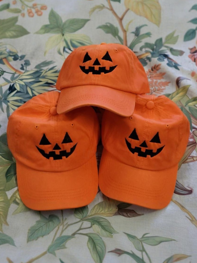 Unisex halloween pumpa ansikte basebollkeps, avslappnad justerbar jack-o-lantern hatt för fester, festivaler och utomhuskläder 2025 - $14.99 –P4