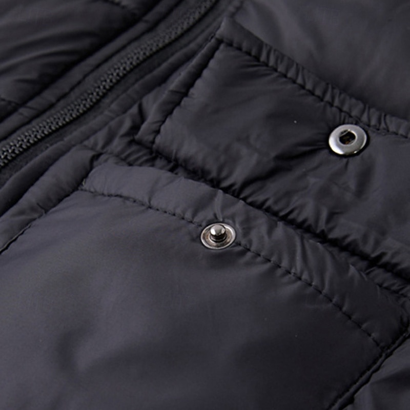 Herren Steppweste Weste Gilet Urlaub Täglich Date Mode Lässig Herbst Winter Tasche Nylon Warm Bequem Einfarbig Reisverschluss Mit Kapuze Normale Passform Schwarz Burgunderrot Armeegrün Dunkelblau 2025 - $44.99 –P4